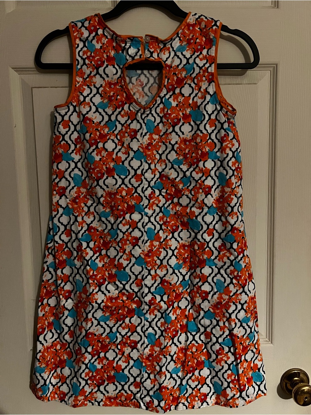 Crown & Ivy kids dress size XL, orange floral - Picture 2 of 8